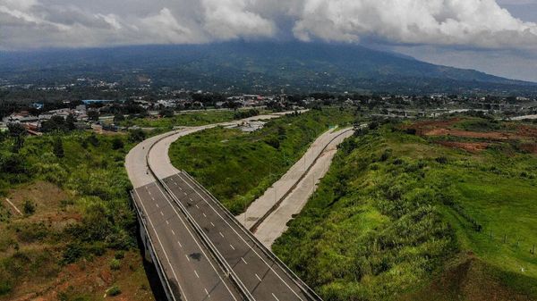 Potret Proyek Tol Bocimi dari Udara