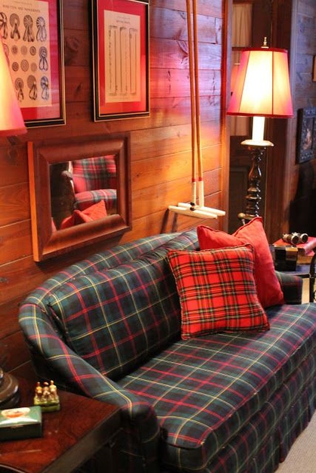 Motif tartan untuk alat rumah tangga
