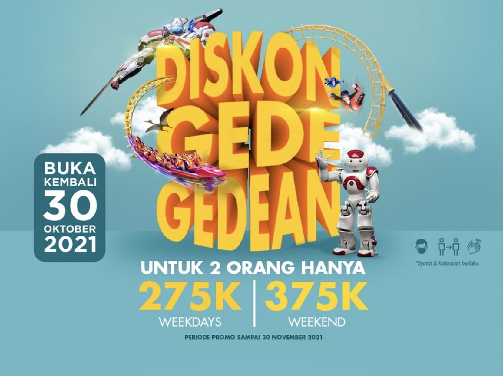 Buka Hari Ini, Trans Studio Cibubur Kasih Promo Gede-gedean! Buka Hari Ini, Trans Studio Cibubur Kasih Promo Gede-gedean!