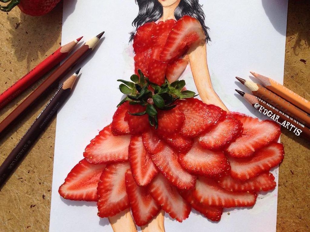 Keren! Seniman Ini Bikin 10 Desain Gaun Cantik Berbahan Makanan