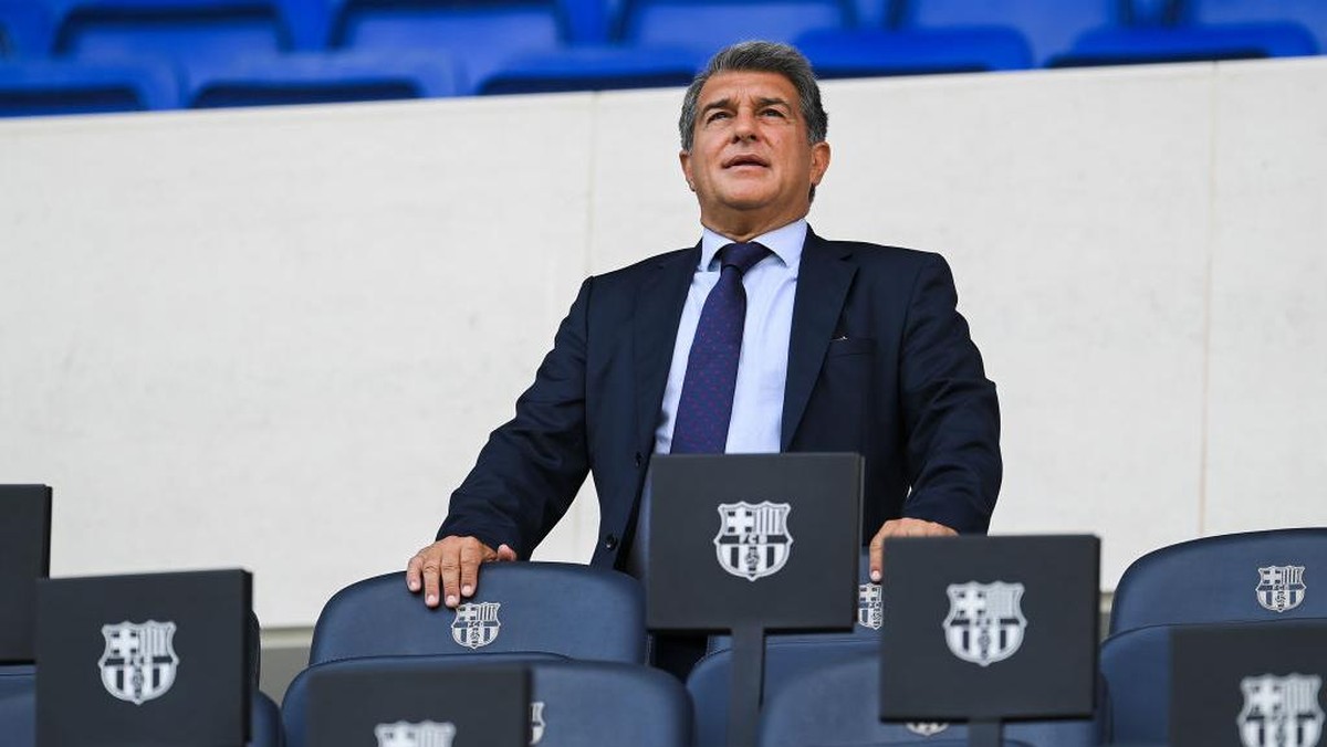 Presiden Barcelona, Joan Laporta. (Foto: Getty Images/David Ramos)