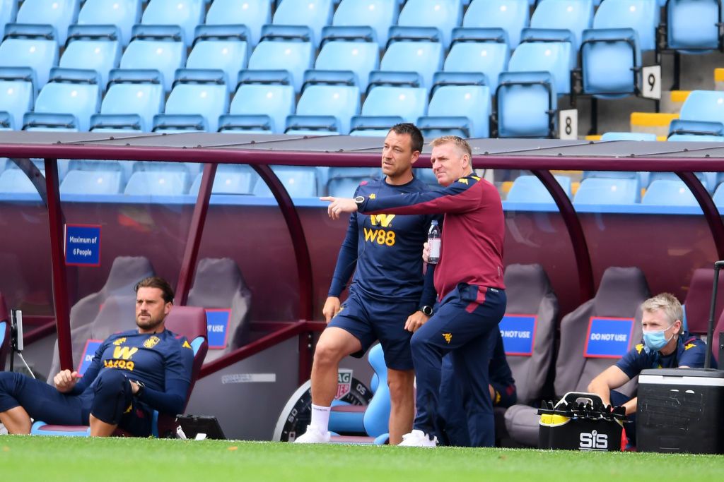 BIRMINGHAM, ENGLAND - JANUARY 12: John Terry assistant manager of Aston Villa during the Premier League match between Aston Villa and Manchester City at Villa Park on January 12, 2020 in Birmingham, United Kingdom. (Photo by Catherine Ivill/Getty Images)