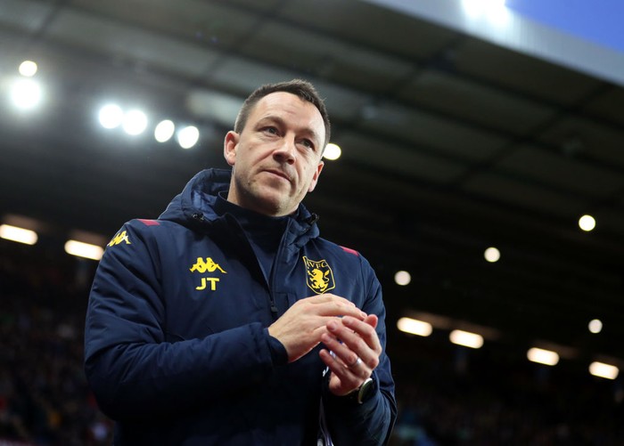 BIRMINGHAM, ENGLAND - JANUARY 12: John Terry assistant manager of Aston Villa during the Premier League match between Aston Villa and Manchester City at Villa Park on January 12, 2020 in Birmingham, United Kingdom. (Photo by Catherine Ivill/Getty Images)