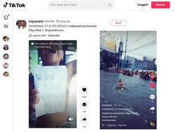 Viral Video Pria Berenang di Genangan Banjir Kopo Bandung