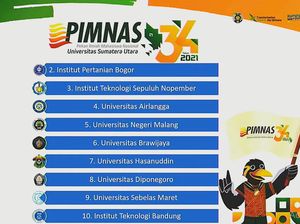 Daftar Kampus Terbaik Pimnas ke-34 Tahun 2021, Ada Kampusmu? Daftar Kampus Terbaik Pimnas ke-34 Tahun 2021, Ada Kampusmu?