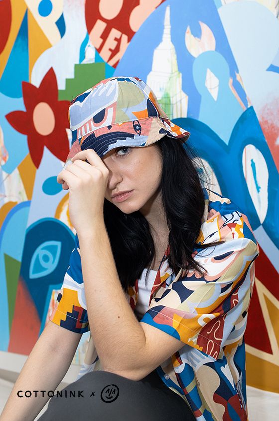 Cotton Ink - Abenk Alter Printed Bucket Hat