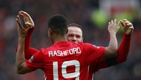 Marcus Rashford pernah merasakan bermain dengan legenda Manchester United, Wayne Rooney (Getty Images)