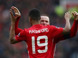Marcus Rashford pernah merasakan bermain dengan legenda Manchester United, Wayne Rooney (Getty Images)