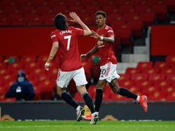 Selanjutnya, Rashford berkesempatan duet sama striker gaek Edinson Cavani sejak musim lalu (Getty Images)