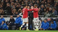 Kini, Marcus Rashford main bersama sang idolanya, siapa lagi kalau bukan Cristiano Ronaldo! (Getty Images)