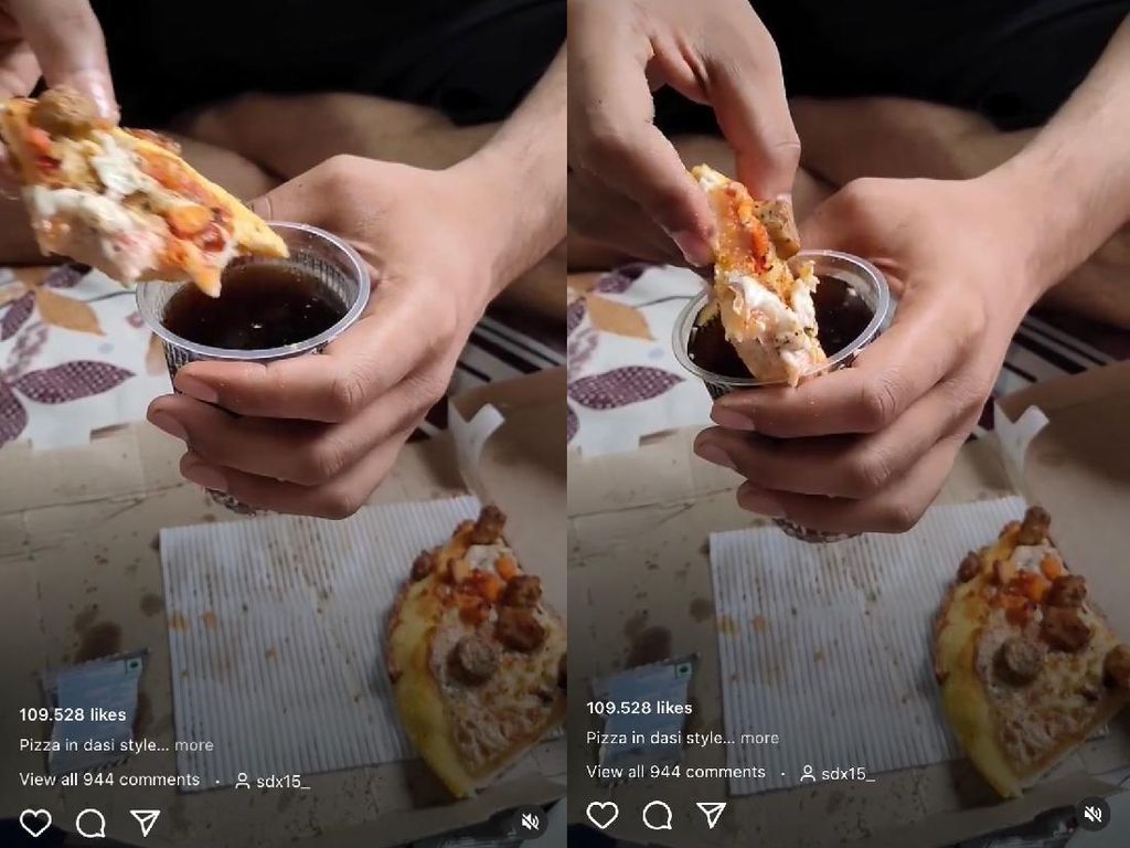 Terbaru! Muncul Tren Aneh Makan Pizza Dicelup ke Minuman Bersoda