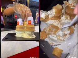 Waduh! Wanita Ini Bikin Es Krim Geprek pakai Wadah iPad Pro