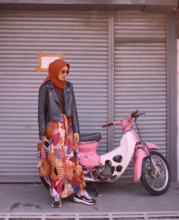 OOTD jaket hijab Bella Attamimi