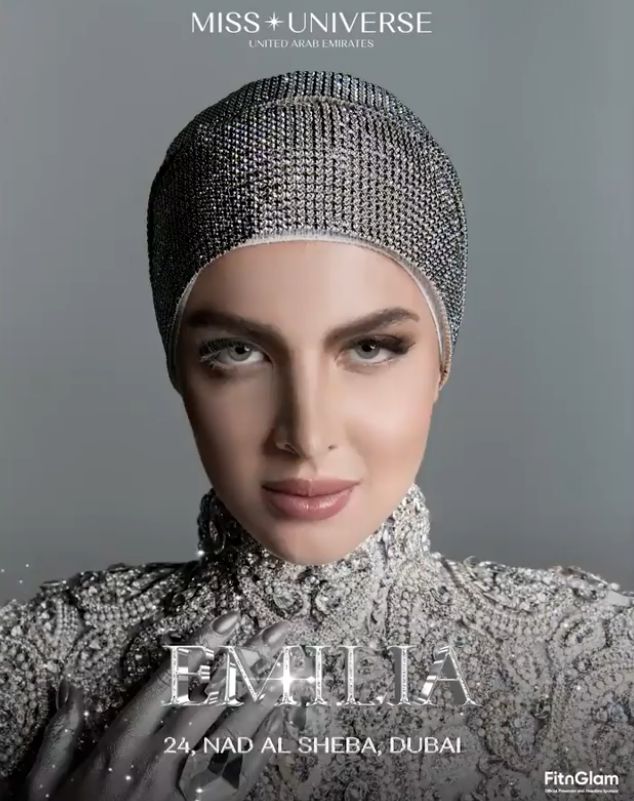 Potret Emilia Debrova saat jadi finalis Miss Universe Arab 2021