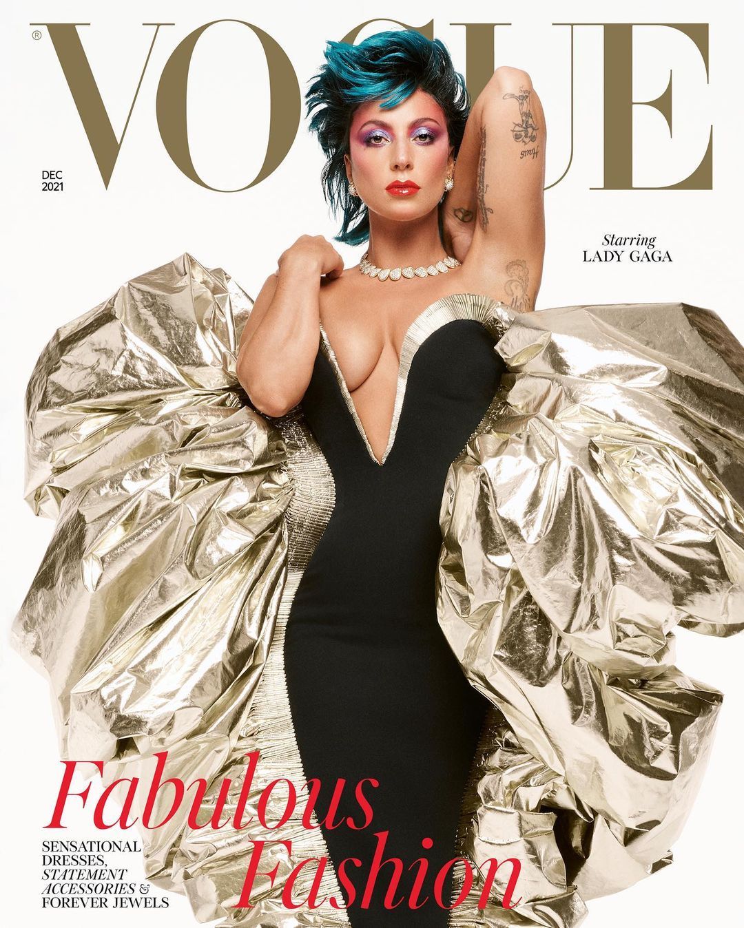 Lady Gaga di cover British Vogue