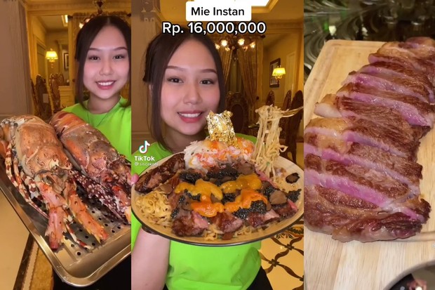 Mie instan Rp16 juta ala Sisca Kohl | Foto: tiktok.com/siscakohl