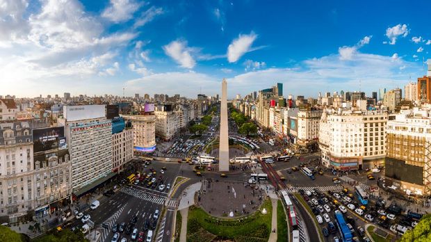 Buenos Aires Skyline Aerial View