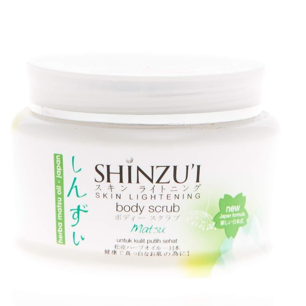 Shinzu'i Matsu Skin Lightening Body Scrub / foto : shopee.co.id/alfadigital.id