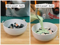 Sushi Sereal, Cara Baru Makan Sushi Pakai Susu dan Wasabi