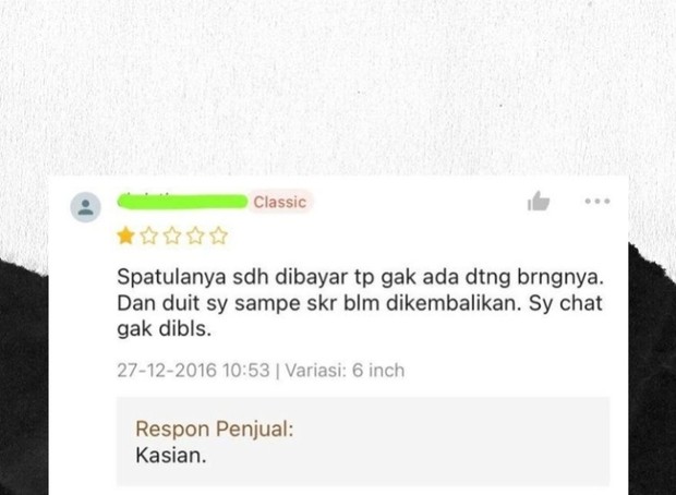 Tidak amanah/ Foto: instagram.com/newdramaolshop Tidak amanah