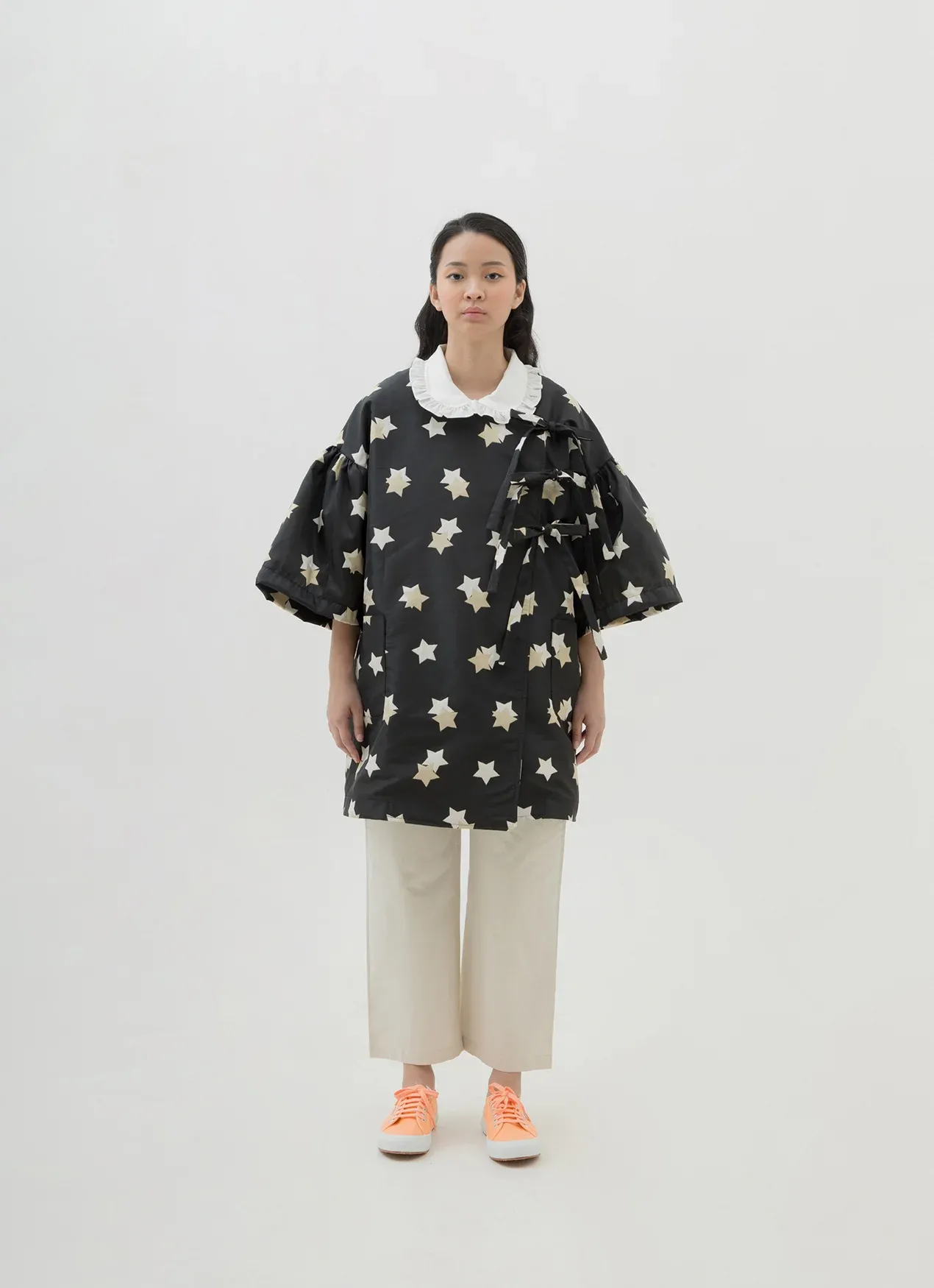 Argyle & Oxford - Stars Jacquard Kimono Coat