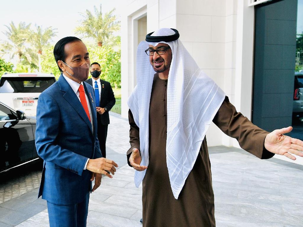 Momen Hangat Pertemuan Jokowi dan Pangeran MBZ di Abu Dhabi