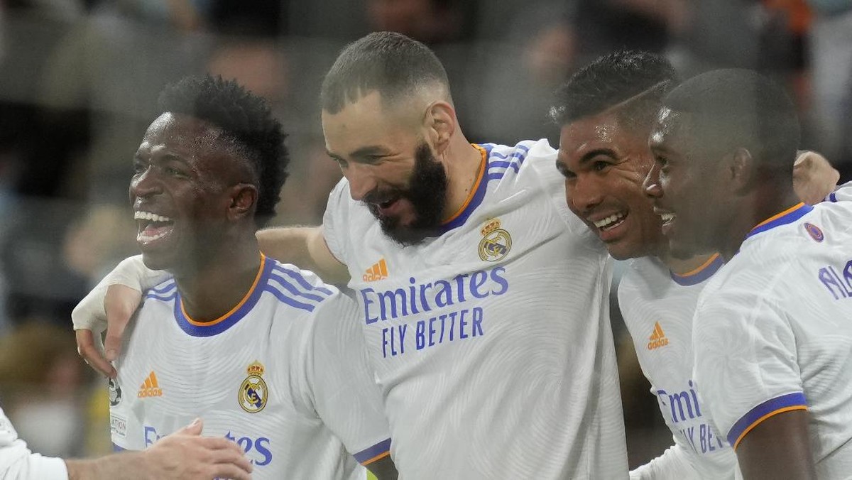 Real Madrid cuma butuh satu poin saat melawan Espanyol untuk mengunci gelar juara LaLiga 2021/2022. (Foto: AP/Manu Fernandez)