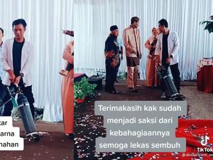 Viral Kakak Antarkan Adiknya Menikah saat Sakit hingga Bawa Tabung Oksigen
