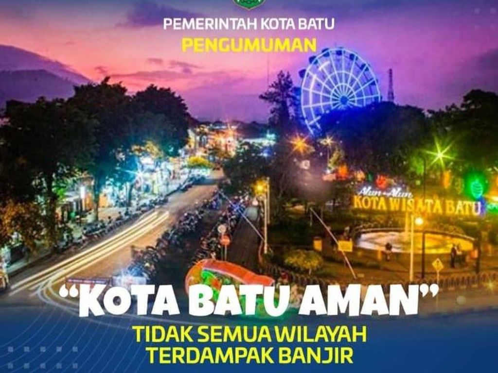 Pemkot Batu Pastikan Pariwisata Aman dari Banjir Bandang Pemkot Batu Pastikan Pariwisata Aman dari Banjir Bandang