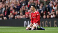Cristiano Ronaldo, ujung tombak Manchester United tak bisa berbuat banyak (Getty Images/Clive Brunskill)