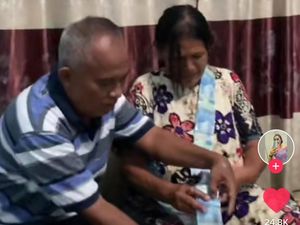 Diberi Surprise Kue Isi Uang, Ibu Ini Menangis Terharu Diberi Surprise Kue Isi Uang, Ibu Ini Menangis Terharu