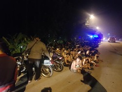 Arena Balap Liar di Mojokerto Digerebek, 62 Motor Disita- 103 Pemuda Diamankan