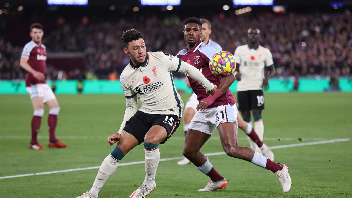 West Ham United vs Liverpool selesai 1-1 di babak pertama. (Foto: Getty Images/Alex Pantling)
