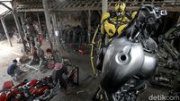 Melihat Lebih Dekat Instalasi Robot dari Rongsokan Motor
