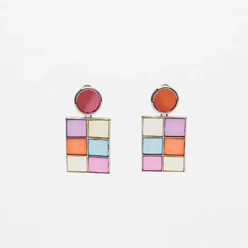 Zara - Anting Cermin Geometris