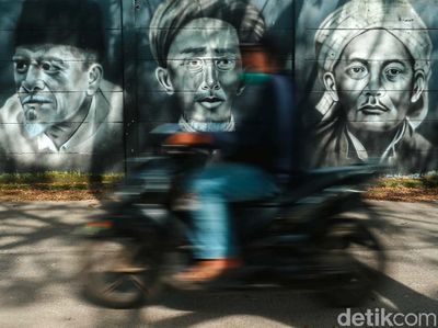 Mural Pahlawan Nasional Mejeng di Tembok Jalan Kota Tangerang