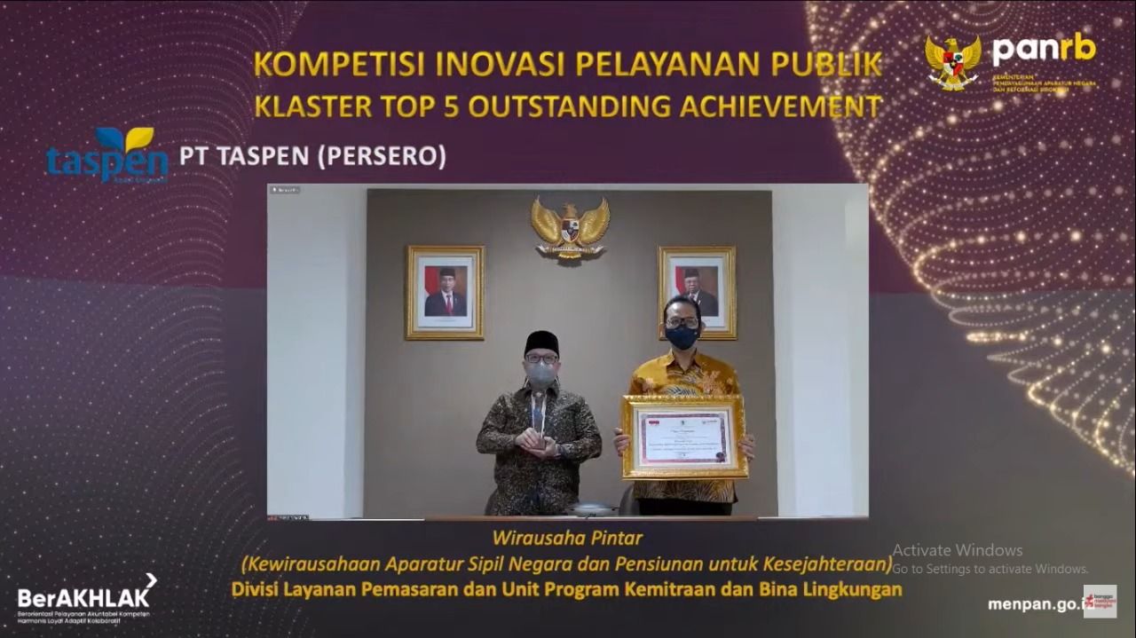 TASPEN Raih Outstanding Achievement of Public Service Innovation 2021