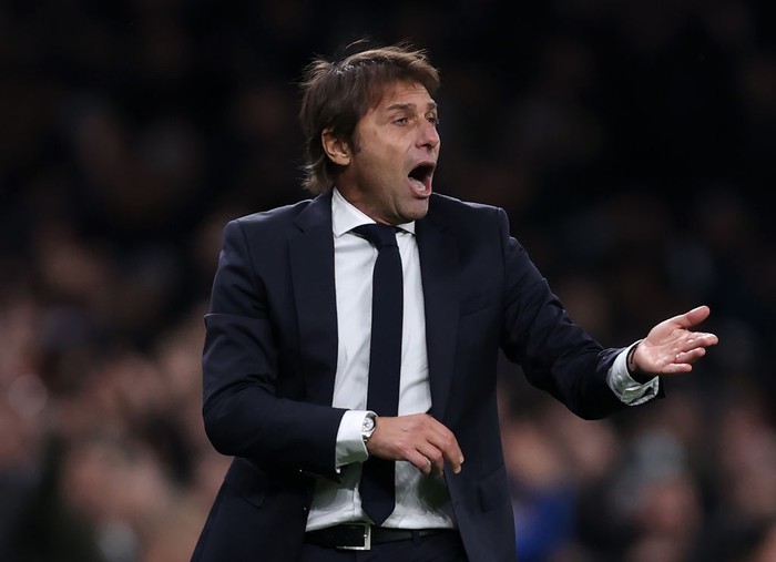LONDON, ENGLAND - NOVEMBER 04: Antonio Conte, Manager of Tottenham Hotspur during the UEFA Europa Conference League group G match between Tottenham Hotspur and Vitesse at Tottenham Hotspur Stadium on November 04, 2021 in London, England. (Photo by Julian Finney/Getty Images)
