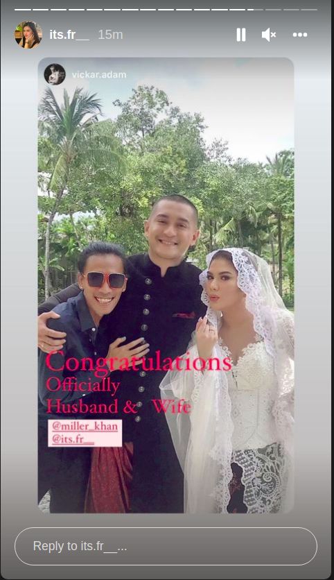 Unggahan sahabat di pernikahan Miller Khan