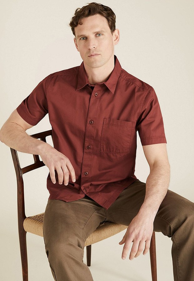 MARKS & SPENCER Pure Cotton Twill Utility Overshirt