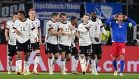 Dengan skor itu, Jerman mengukuhkan diri di puncak klasemen Grup J dengan 24 poin. Jerman sendiri sudah memastikan lolos ke putaran final Piala Dunia 2022, yang digelar di Qatar tahun depan. Stuart Franklin/Getty Images.