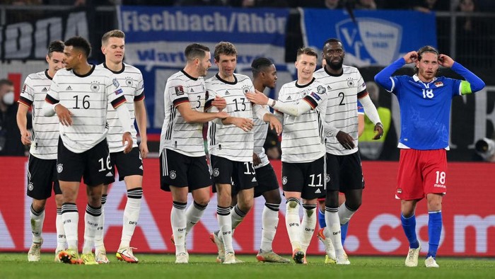 Jerman tampil spektakuler saat melawan Liechteinstein di lanjutan Kualifikasi Piala Dunia 2022. Die Mannschaft menang dengan begitu telak, yakni 9-0.