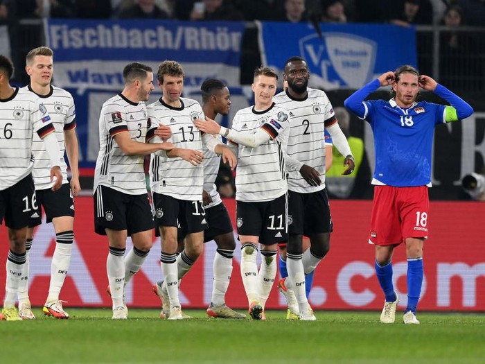 Jerman tampil spektakuler saat melawan Liechteinstein di lanjutan Kualifikasi Piala Dunia 2022. Die Mannschaft menang dengan begitu telak, yakni 9-0.