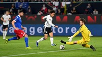 Parade gol Jerman berlanjut. Kali ini gol dicetak oleh Leroy Sane di menit ke-22. Stuart Franklin/Getty Images.