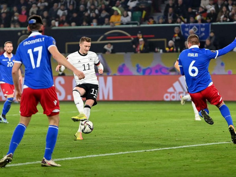 Jerman tampil spektakuler saat melawan Liechteinstein di lanjutan Kualifikasi Piala Dunia 2022. Die Mannschaft menang dengan begitu telak, yakni 9-0.