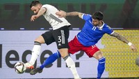 Pertandingan antara Jerman vs Liechteinstein berlangsung di Volskwagen Arena, Wolfsburg, Jerman, Jumat (12/11/2021). AP Photo/Michael Sohn.