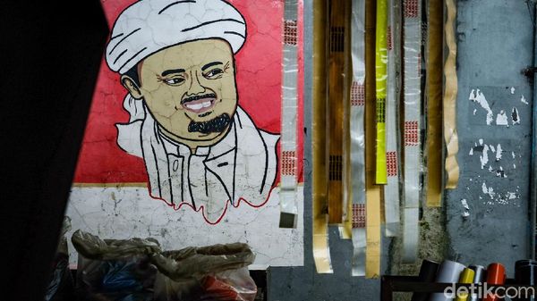 Mural Habib Rizieq Mejeng di Pondok Aren Tangsel