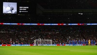 Pertandingan antara timnas Inggris vs Albania berlangsung di Wembley, Sabtu (13/11/2021) dini hari WIB. AP Photo/Ian Walton.