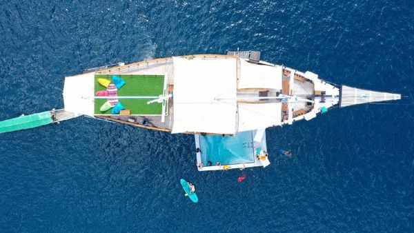 Foto: Kapal Phinisi Pemprov Jawa Barat di Labuan Bajo