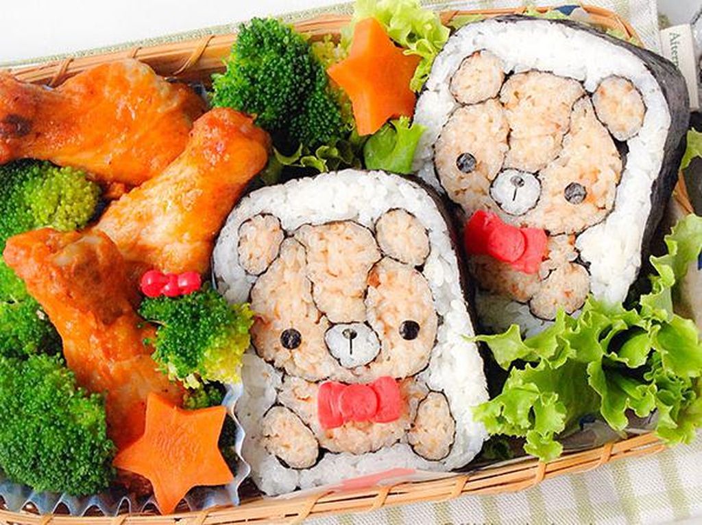 Gemas! Sushi Ini Dibentuk Panda hingga Teddy Bear yang Lucu